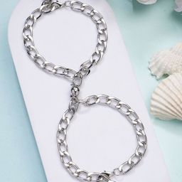The Roadster Lifestyle Co Men Set Of 2 Silver-Plated Link Bracelets-14
