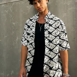 MASCLN SASSAFRAS Men Relaxed Opaque Printed Casual Shirt-image-49
