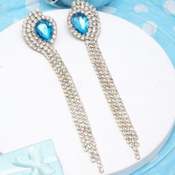 KPOP Gold-Plated Contemporary Rhinestone Drop Earrings-image-86