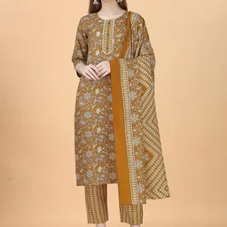 All About You Women Floral Printed Kurta with Trousers & Dupatta-picture-8