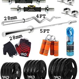 YMD Set Of 25 Rods & Plates Home Gym Combo-42