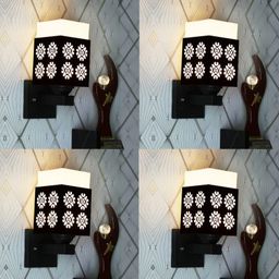 Gojeeva Black Wood Square Shaped Wall Lamp-picture-39