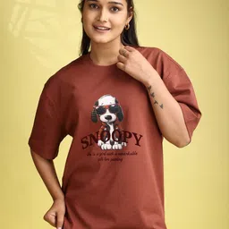 GIBBONTE Graphic Printed Drop-Shoulder Sleeves Pure Cotton T-shirt-picture-25