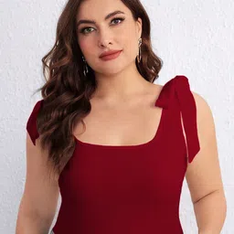 CURVE BY KOTTY Women Plus Size Solid Scoop Neck Top-2