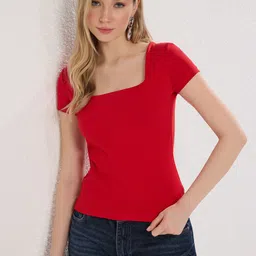 Trendyol Women Square Neck Fitted Top-picture-56