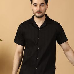 Hence Men Relaxed Fit Textured Casual Shirt-image-5