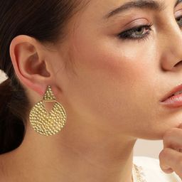 Anouk Gold-Plated Geometric Shaped Drop Earrings-42