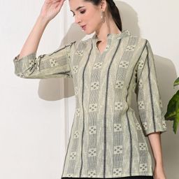 METAFAB Women Ethnic Motifs Striped Kurta-18