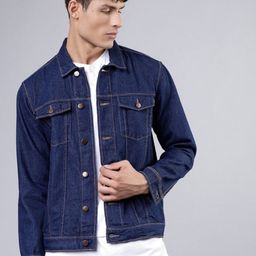 KLIZEN Men Self Design Washed Denim Jacket-29