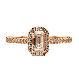VALANOVA Women 18Kt Sterling Silver Plated Rose Gold & Certified Lab Grown Diamond Ring-picture-14