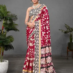 Panzora Ajrak Block Block Print Saree-15