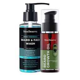 Men Deserve Set Of 2 Beard & Face Wash-100ml & Beard Growth Oil-50ml-6