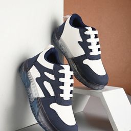 BAESD Unisex Kids Colourblocked Suede Lightweight Sneakers-17