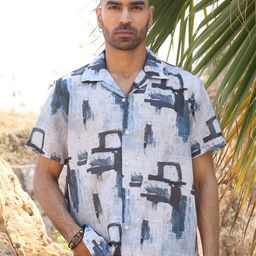 KRAFT INDIA Men Standard Printed Casual Cotton linen Shirt-picture-15