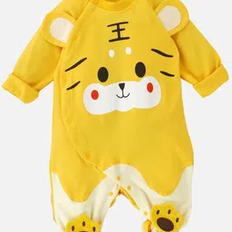 Little Surprise Box LLP Infants Baby Tiger Paws Print Full Sleeves Jumpsuit Style Rompers-image-62