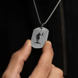 Mesmerize Silver-Plated Square Pendants With Chains image 2
