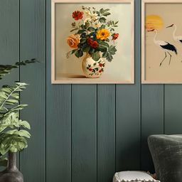 Kotart Brown & Green 2 Pieces Floral Wooden Wall Arts-picture-9