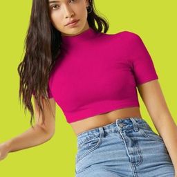 Dream Beauty Fashion Women High Neck Fitted Crop Top-picture-17