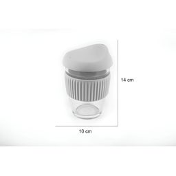 We3 Grey Solid Glass Matte Cups Set of Cups and Mugs image 4