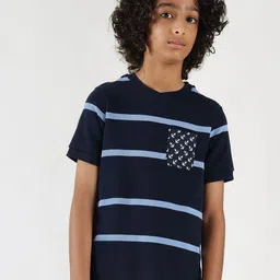 One Friday Boys Striped Pockets T-shirt-image-25