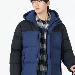 Mast & Harbour Colourblocked Shawl Collar Padded Jacket-picture-15
