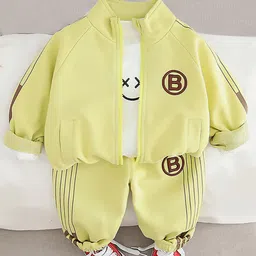 Little Surprise Box LLP Kids Printed Jacket& Top with Trousers-image-8
