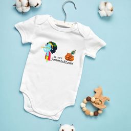 BLUSHES Infants Janmashtami Printed Pure Cotton Round Neck Bodysuit-image-95