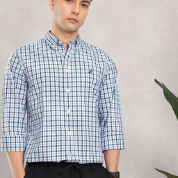 Nautica Slim Fit Checked Pure Cotton Casual Shirt-picture-12