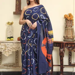 Dastkar Pure Cotton Handloom Block Print Saree-picture-40