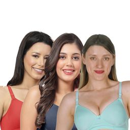 SHYAM SONS FLAIR Pack Of 3 Full Coverage Lightly Padded Bra image 4
