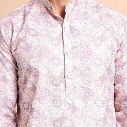 Jompers Men Embroidered Regular Sequinned Kurta with Pyjamas image 2