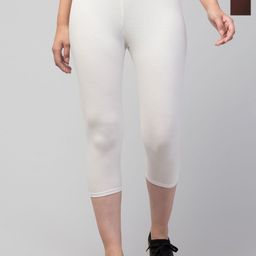 Attire Zone Women Pack Of 2 Skinny Fit Capris-image-90