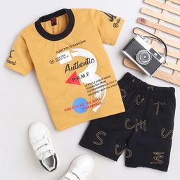 BAESD Kids Printed Short Sleeves T-shirt With Shorts-image-55