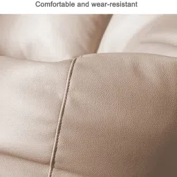 furnigully 4XL 4XL Bean Bag with Footrest & Cushion Ready to Use with Beans (Beige - 4XL) Bean Bag ChairWith Bean Filling image 3