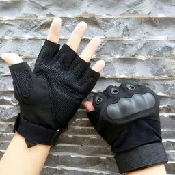 CREEKNEST...all that you want Men Tactical Half Finger Gloves With Hard Knuckle Protection-picture-4