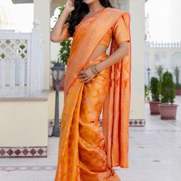 DIVASTRI Woven Design Zari Silk Blend Saree-image-99