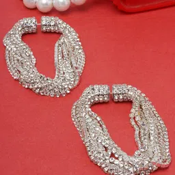 KPOP Silver-Plated Contemporary Cubic Zirconia Drop Earrings-image-89