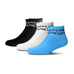 MARLIT Men Pack Of 3 Typographic Printed Ankle Length Socks-image-87