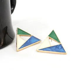 KRENOZ Geometrical Triangle Shaped Stainless Steel Antique Studs-image-95