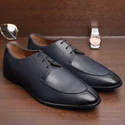LOUIS STITCH Men Leatherette Derby Formal Shoes-picture-34