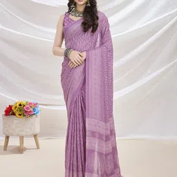 KALINI Floral Poly Georgette Saree-image-11
