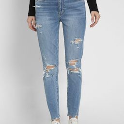 AMERICAN EAGLE OUTFITTERS Women Skinny Fit High-Rise Highly Distressed Light Fade Jeans-picture-43