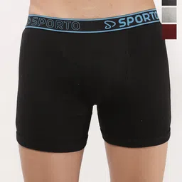 Sporto by Macho Men Pack Of 4 Mid Rise Basic Trunks Sprto_M1030-B1-CH1-G1-M1-L-picture-38