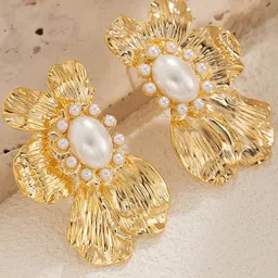 StyleCast x Revolte Gold-Plated Floral Studs-84