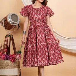 TULSILICIOUS Floral Print A-Line Maxi Dress-picture-31