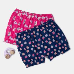 Jockey Girls Pack Of 3 Printed Pure Cotton Boxer Style Briefs SG06-0205-BPBPR-29