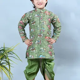 BT DEZINES Boys Animal Printed Kurta with Dhoti Pant-image-12