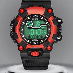 ON TIME OCTUS Kids Patterned Dial & Straps Digital Watch DIGI-033 BLACK RED-image-38