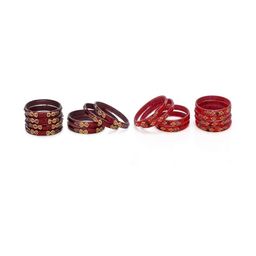SOMIL Set Of 16 Glass Artificial Stones Bangles-picture-46