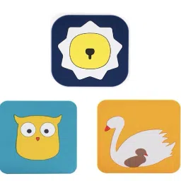 Cartoon Silicone Non-Slip Insulation Cute Animal Pattern Trivet Mat for Home (Random Color , Square) Polyvinyl Chloride Trivet-11